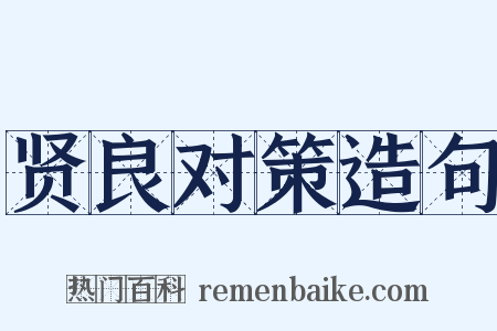 贤良对策造句是什么意思的图片